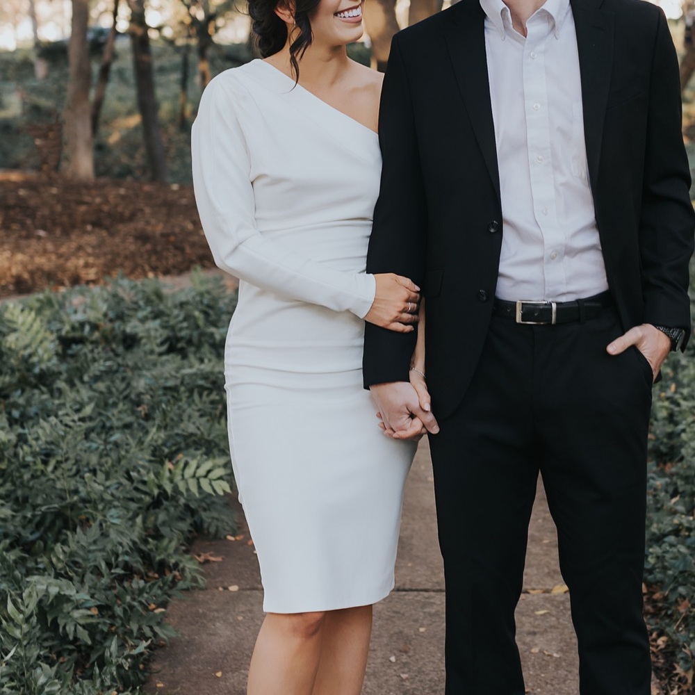 Petal & Pup One Shoulder White Dress